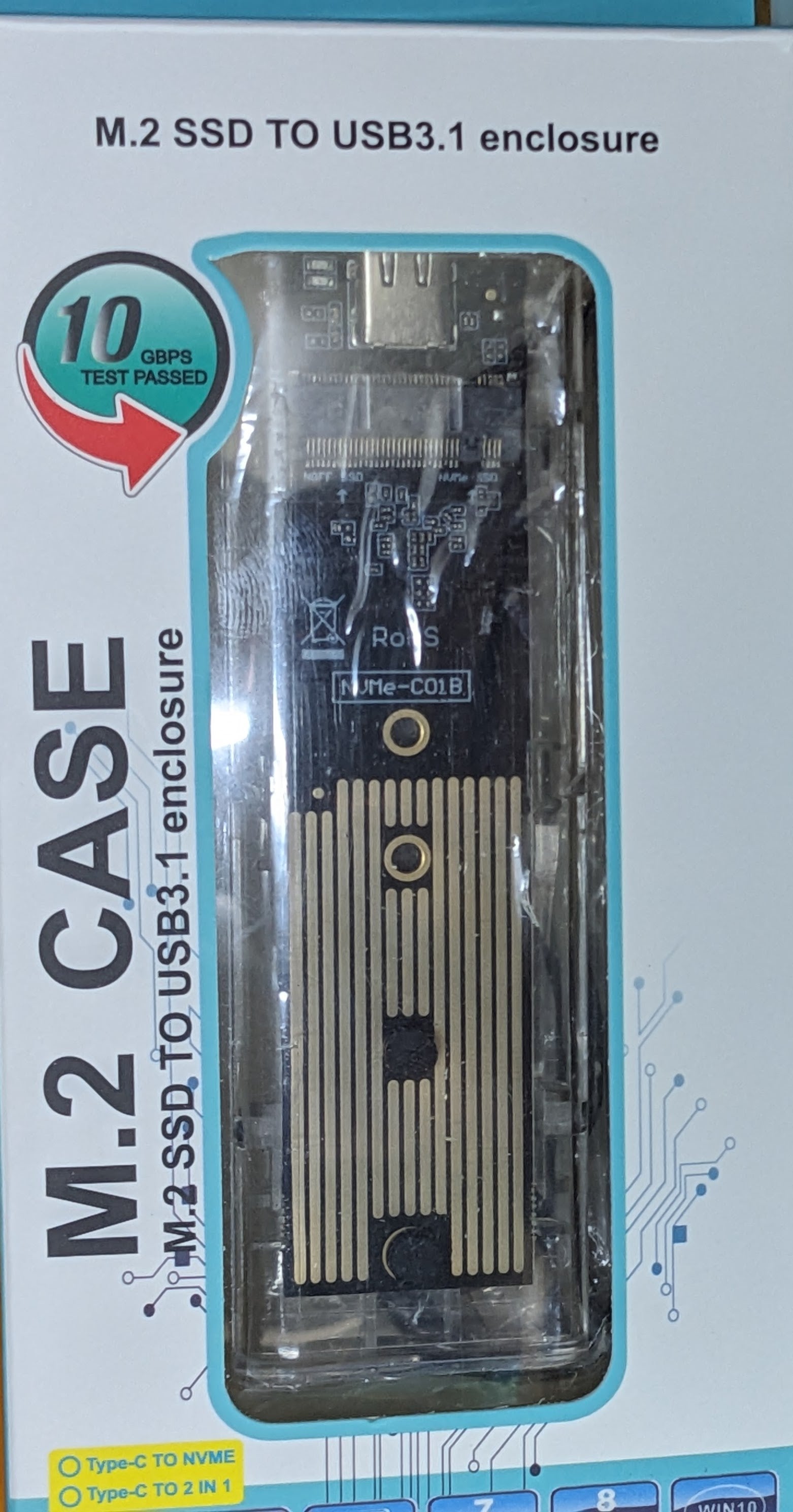 M.2 SSDケース(10Gbpsケーブル付：NVMe/SATA両用) | 【特設