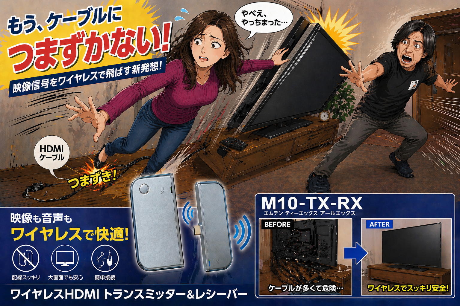 M10-TX-RX～Type-C to HDMI無線伝送※技適付 | 【旧サイト】今後は新